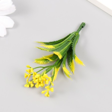 Artificial plant for creativity "Araucaria" set 12 pcs yellow 9.5 cm-3