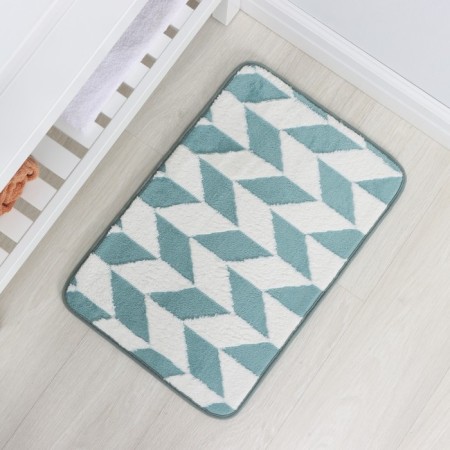 Bath and toilet rug of Dolyan "Rally", 40 × 60 cm, turquoise color-5