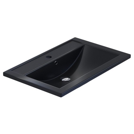 Sink uperwood Foster Quartz 70 cm, quartz, black matte, coal-3