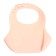 Bibslate for feeding "Bear", silicone, with pockets, beige