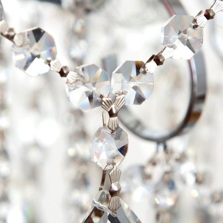 Snow chandelier 6x60W E27 chrome 54x54x45cm-6