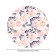 Great tablecloth “Tender composition”, round, oxford, elastic band, size 120x120 cm, diameter 75-100 cm