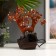 The desktop fountain from the network, backlight "Old tree with topazes" 180 stones 16x22x12 cm