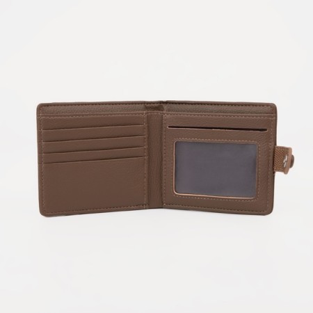 Wallet on the button, brown color-2