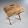 Folding table, burned, 80 × 80 × 70 cm