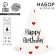 Paper cap Happy Birthday, (set 6 pcs)