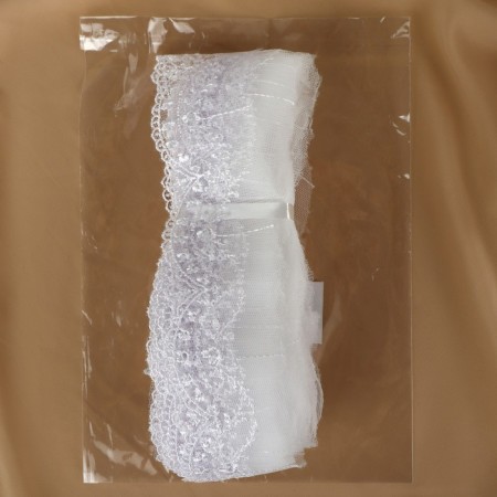 Lace on a grid, 50 mm × 11 ± 1 m, white color-2