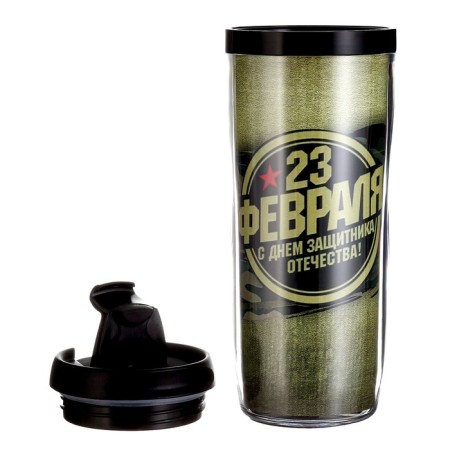 Thermal engine with the insert "February 23" 400 ml saves the heat of 2 hours-2