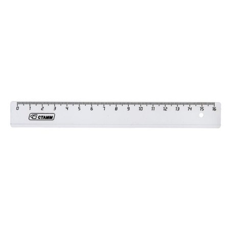 Ruler 16 cm Istanm "Cristal", glossy