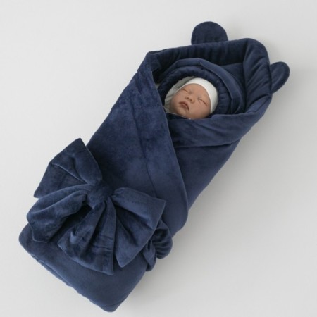 Set for discharge Winter Kinderlitto "Bear", 5 items, height 56-62 cm, dark blue color-2