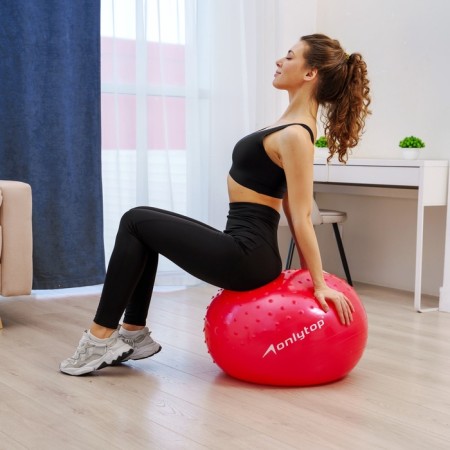 Fitball ONLYTOP, D = 55 cm, 700 g, half mastery, Mix colors-3