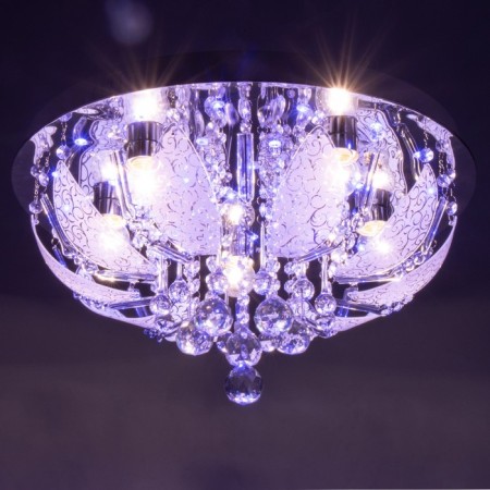 Svetogor chandelier "Grodno" 5x60W E27 LED lighting chrome 50x50cm-2