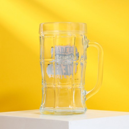 Glass beer glass "created to achieve goals", 500 ml-2