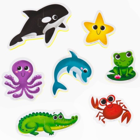 Soft puzzle for kids "collect animals", 20 puzzles, 40 parts, crumb I-8