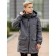 Park jacket for a boy, height 128 cm, color black graphite