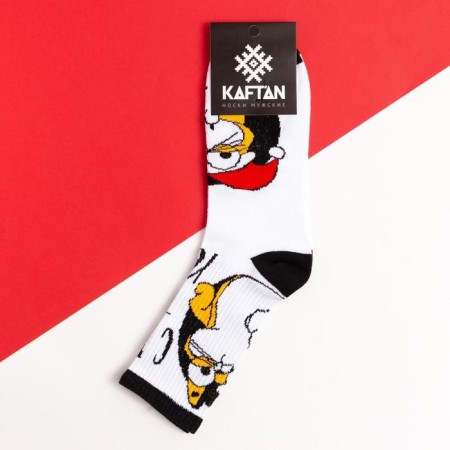 New Year's socks KAFTAN "F*CK" Size 41-44 (27-29 cm), white color-2