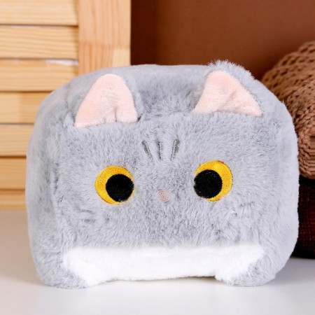 Soft toy "Cat-Cube", 18 cm, color gray color-1