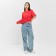Women's T-shirt MIST BASIC, S-M size, red color