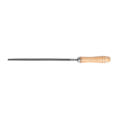 Tundra file, round, steel U10, wooden handle, No. 2, 200 mm-1
