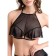 Erotic Bralett Karen, with open breasts, black color, size 46-48