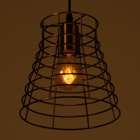 Bayerlux lamp "Crohn" E27 40W gold 20x20x18-118cm-3