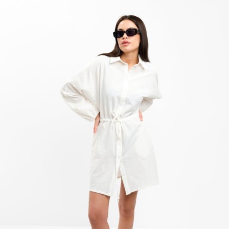 Women's summer dress with kulisk mist size 44-46, white color-5