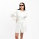 Women's summer dress with kulisk mist size 44-46, white color