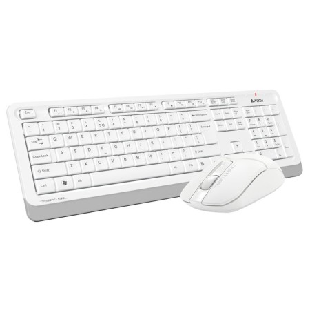 Keyboard + Mouse A4Tech FSTYLER FG1012 CLAV: White Mouse: White USB wireless Multimedia (102943-7