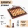 Wooden chess large "Tours", board game 40x40 cm, King H-9 cm, Pig H-4.5 cm