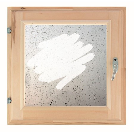 Window 60x60 cm, "drops on glass", single -chamber double -glazed window, seal