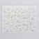 Nail stickers "Flowers", voluminous, packing 6 pcs, white/silver color