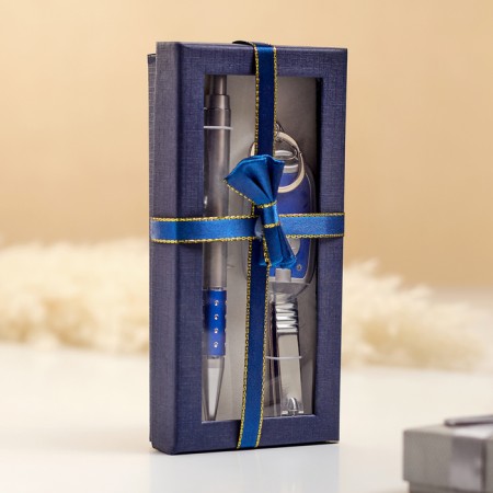 Gift set 3v1 (pen, nippers, blue flashlight) mix-1