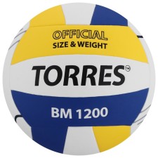 Мяч волейбольный TORRES BM1200, микрофибра, клееный, 18 панелей, р. 5