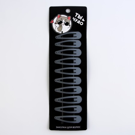 Hair clips for children "You are a miracle", 10 pcs., 5 x 1 cm-2