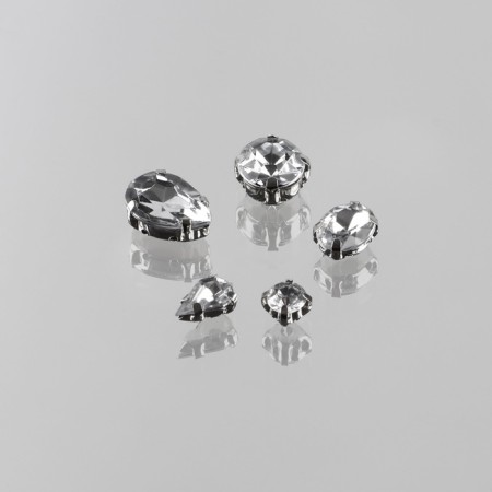 Rhinestones in assortment (nab 50pcs price for nab) plastic silver au-1