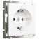 Socket w1171061 with grounding, white matte