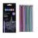 Film -colored pencils, ZHK "Sonnet", Metallic, 12 colors, metallic, for dark paper