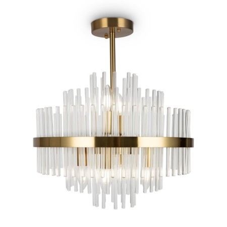 Suspended lamp 60W, 6he14, 52.5x45 cm, brass-4