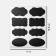 Cretaceous price tags "oval" self -adhesive, black color, set of 5 sheets 3.5 × 5 cm