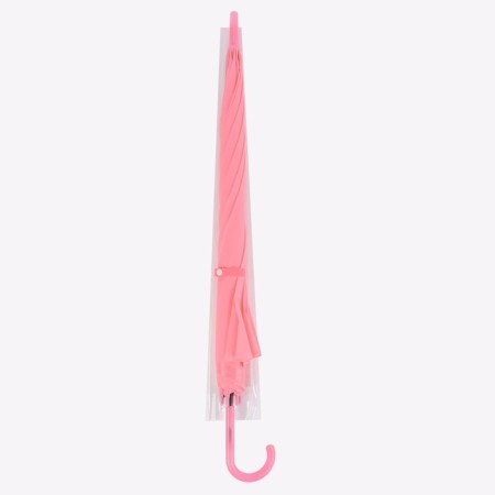 Umbrella - semi -automatic “plain” cane, 8 spokes, r = 46 cm, pink color-11