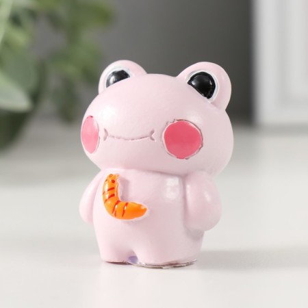 Souvenir Polystone "Frog with a caterpillar" mix 2.5x3.5x5 cm-5