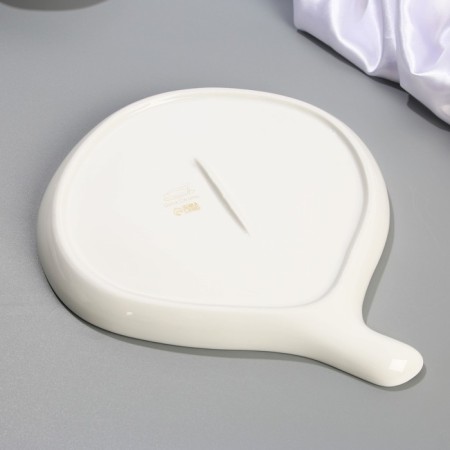Ceramic ceramic dish for serving "Khinkali", 22.5 x 26.5 cm, white color-3
