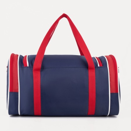 Sports bag with lightning, 3 outer pockets, long belt, red/blue color-1