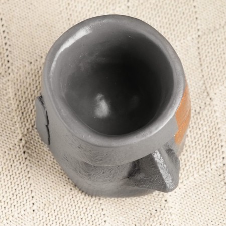 Kashpo - organizer "Higherulus Moai" 10 cm, gray, bronze-4