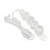 Duwi extension cord, 3 outlets, 2 m, 10 A, 2200 W, PVS 3x0.75 mm2, with salary, with a switch, white