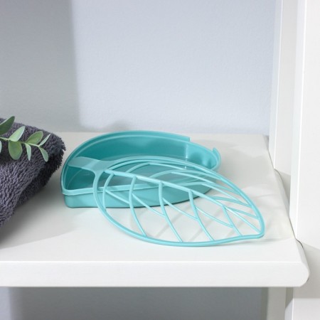 Soap dish "leaf", plastic, 17 × 10.5 × 2 cm, color mix-2