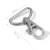Metal carbine, 41 × 30 mm / 25 × 2 mm, 10 pcs, silver color