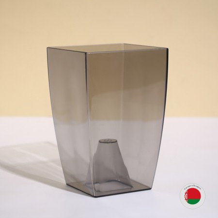 Pot for orchids, 2 l, 12.5 × 19.5 cm, plastic, transparent gray-2