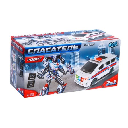 Rescuer robot, transforms, light and sound effects-8