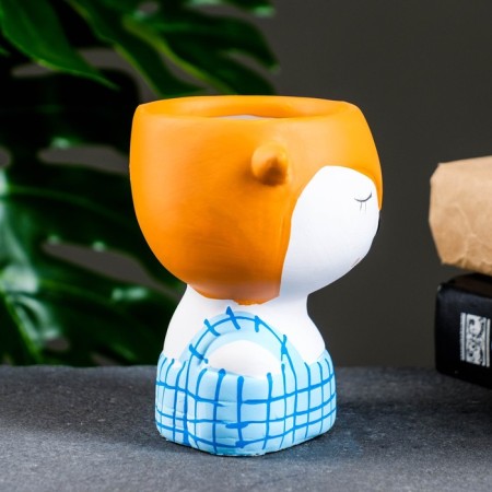 Pot "Sweet Fox" Blue, 6x11cm-2